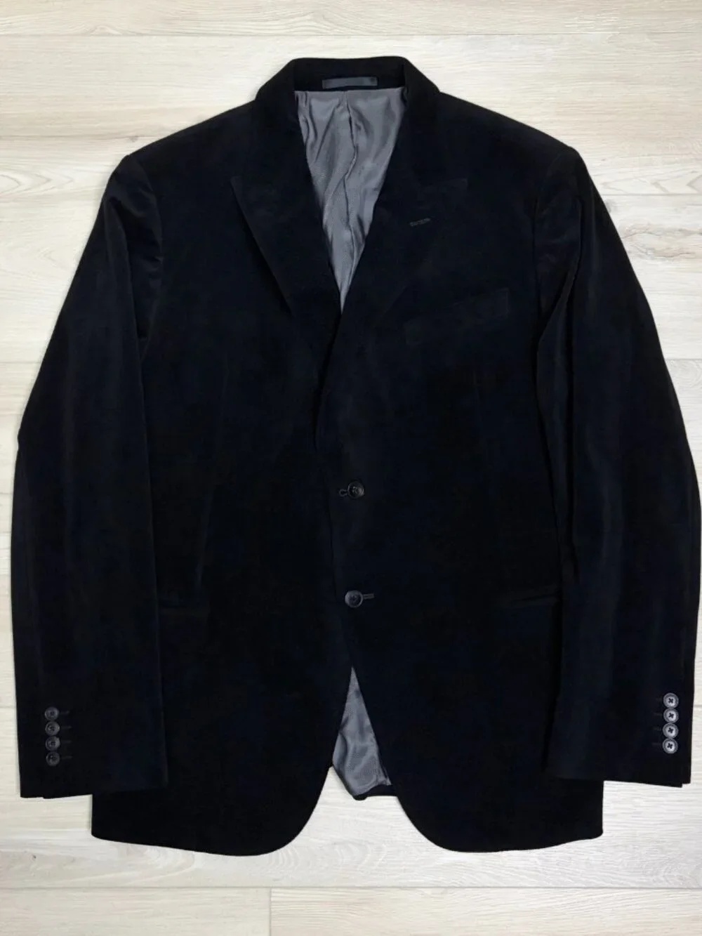 ARMANI COLLEZIONI Black Luxury Designer Business Casual Blazer Jacket Mens 46R